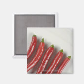 Paprikaschoten mit rotem Chili Magnet (Vorderseite/Rückseite)
