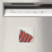 Paprikaschoten mit rotem Chili Magnet (In Situ (Geschirrspüler))
