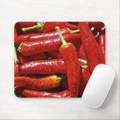 Paprikaschoten mit rotem Chili Mousepad (Mit Mouse)