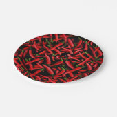 Paprikaschoten mit rotem Chili Pappteller (Schrägansicht)