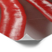 Paprikaschoten mit rotem Chili Poster (Ecke)