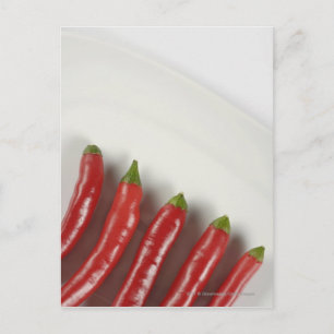 Paprikaschoten mit rotem Chili Postkarte