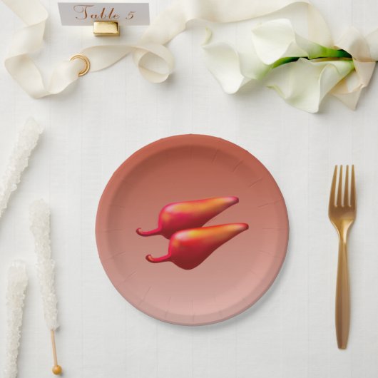 Paprikaschoten mit rotem Chili Teller (Hochzeit)