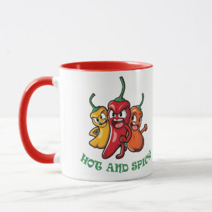 Paprikaschoten mit scharfen Chilis Tasse