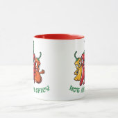 Paprikaschoten mit scharfen Chilis Tasse (Zentrum)