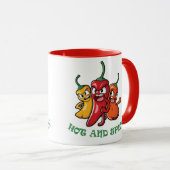 Paprikaschoten mit scharfen Chilis Tasse (VorderseiteRechts)
