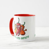 Paprikaschoten mit scharfen Chilis Tasse (Vorderseite Links)
