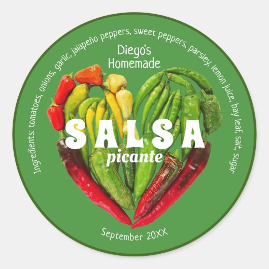 Paprikaschoten mit warmem, rotem Chili Runder Aufkleber (Vorderseite)