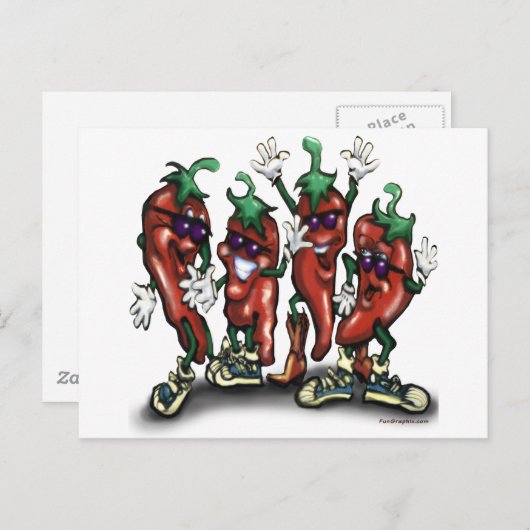 Paprikaschoten Postkarte (Vorne/Hinten)