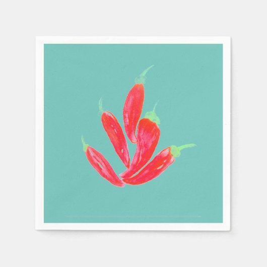 Paprikaschoten Rotes Habanero Chili Serviette (Vorderseite)