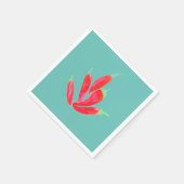 Paprikaschoten Rotes Habanero Chili Serviette (Ecke)