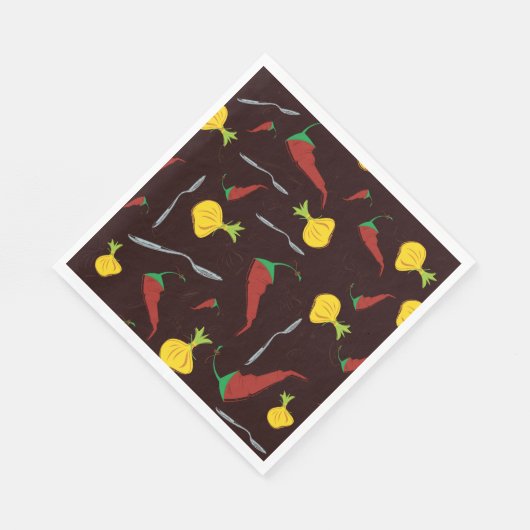 Paprikaschoten Serviette (Ecke)