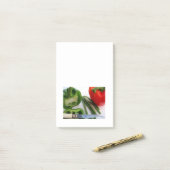 Paprikaschoten und Bohnen Post-it Klebezettel (Auf Schreibtisch)