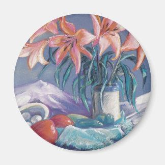 Paprikaschoten und Lilien Magnet