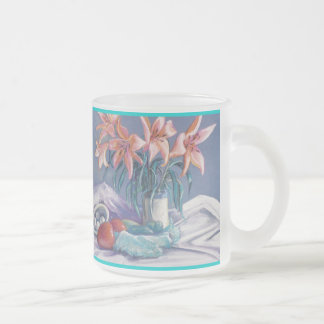 Paprikaschoten und Lilien Mattglastasse