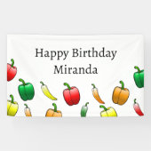 Paprikaschoten und süße, lange Paprikaschoten Banner (Horizontal)