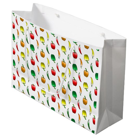Paprikaschoten und süße, lange Paprikaschoten Große Geschenktüte (Vorderseite Schrägansicht)