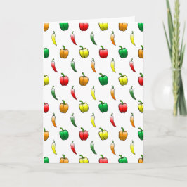 Paprikaschoten und süße, lange Paprikaschoten Karte