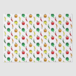 Paprikaschoten und süße, lange Paprikaschoten Seidenpapier