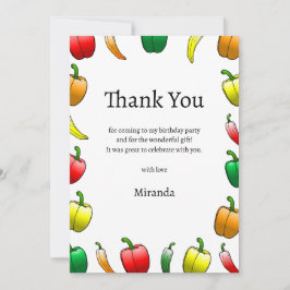 Paprikaschoten und süße Paprikaschoten Dankeskarte