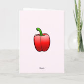 Paprikaschoten und süße Paprikaschoten Einladung (Rückseite)