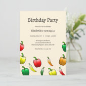 Paprikaschoten und süße Paprikaschoten Einladung (Stehend Vorderseite)