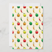 Paprikaschoten und süße Paprikaschoten Einladung (Rückseite)