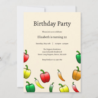 Paprikaschoten und süße Paprikaschoten Einladung