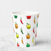 Paprikaschoten und süße Paprikaschoten Pappbecher (Vorderseite)