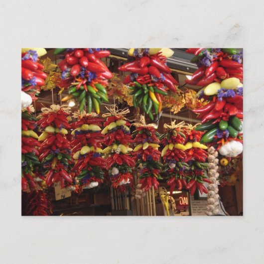Paprikaschoten zum Verkauf am Pike Place Market Postkarte (Vorderseite)