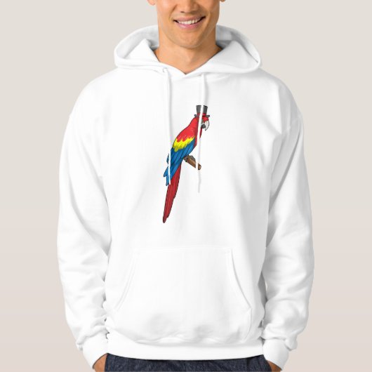 Paprot als Gentleman mit Hut Hoodie (Vorderseite)