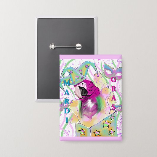 Paprot Button (Vorderseite/Rückseite)