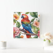 Paprot Quadratische Wanduhr (Zuhause)