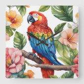 Paprot Quadratische Wanduhr (Vorderseite)