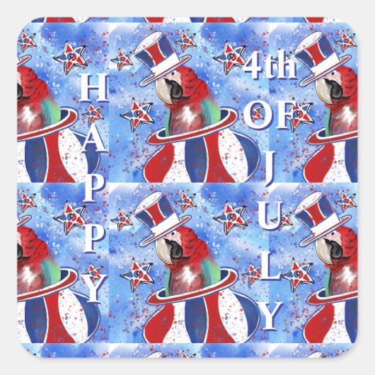 Paprot Quadratischer Aufkleber (Vorderseite)