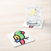 Paprot Rechteckiger Pappuntersetzer (Vor Ort)