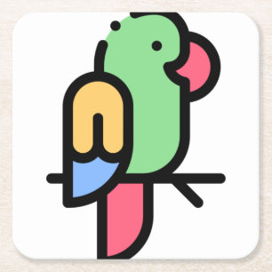 Paprot Rechteckiger Pappuntersetzer