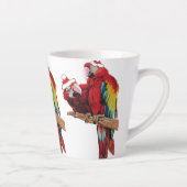 Paprot Red Merry Christmas Macaw Latte Tasse (Rechts)