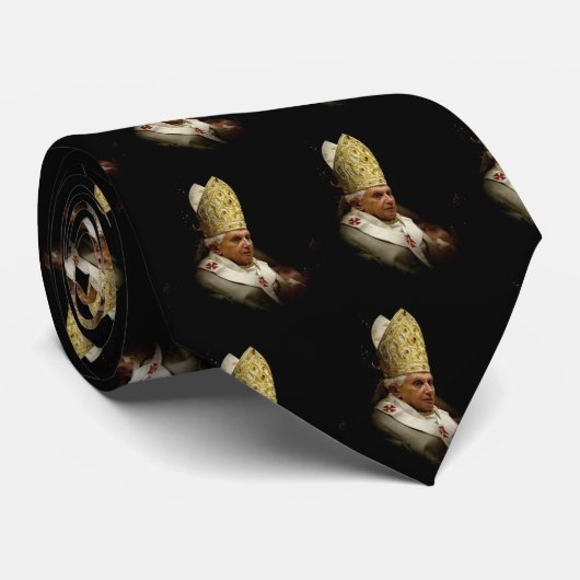 Papst Benedict Black Tie Krawatte (Gerollt)