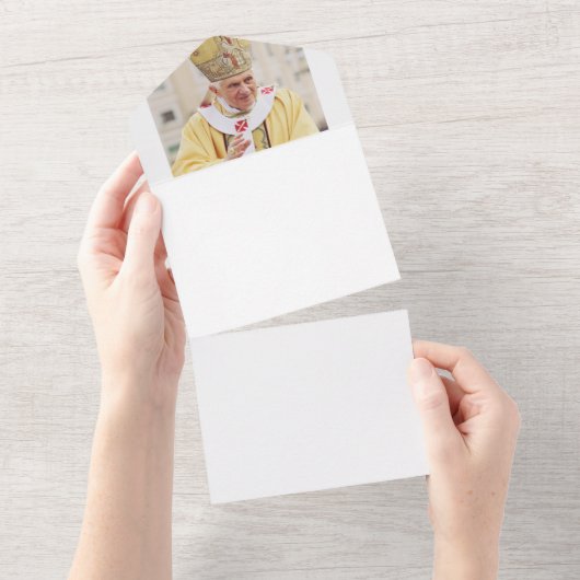 Papst Benedict XVI All In One Einladung (Abreißen)