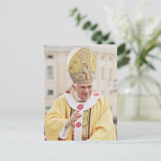 Papst Benedict XVI Feiertagspostkarte (Stehend Vorderseite)