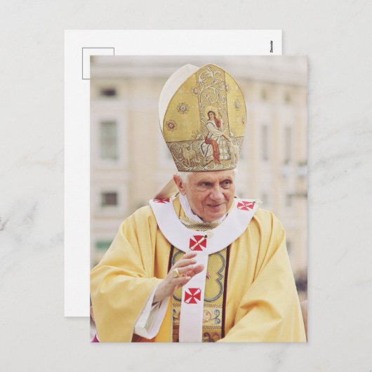 Papst Benedict XVI Feiertagspostkarte (Vorne/Hinten)