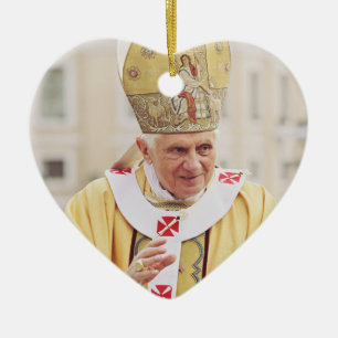 Papst Benedict XVI Keramik Ornament
