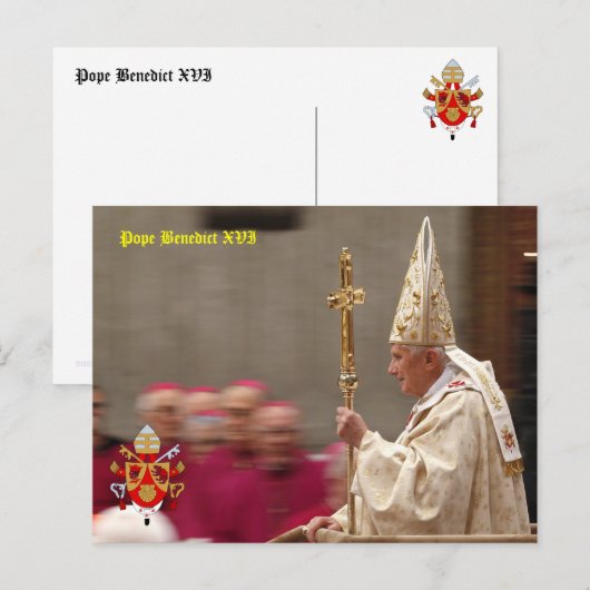 Papst Benedict XVI Postkarte (Vorne/Hinten)