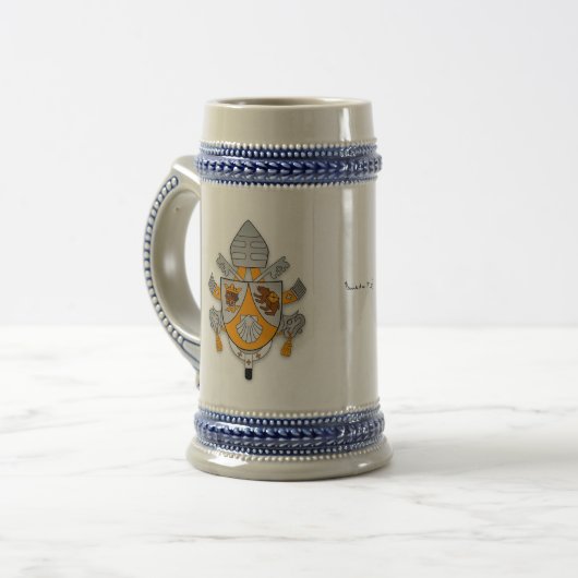 Papst Benedikt XVI Stein - Wappen 001 Bierglas (Vorderseite Links)