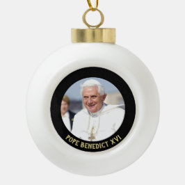Papst Benedikt XVI. Weihnachtsbaum Keramik Kugel-Ornament