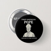 Papst Bobby Chicago - Katholischer Spaß Funny Da P Button (Vorne & Hinten)