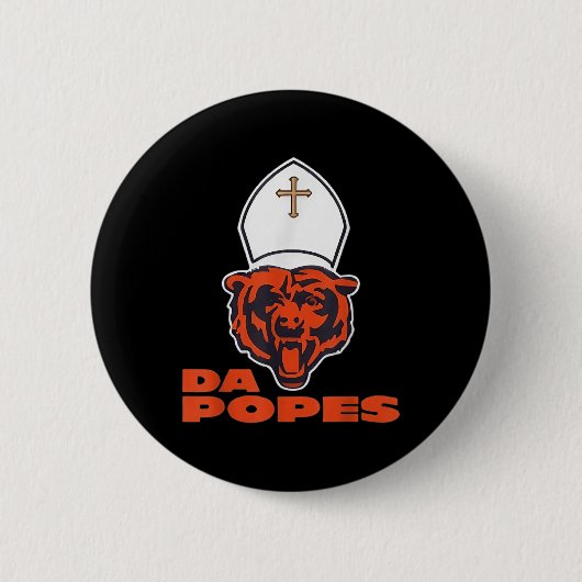 Papst Bobby Chicago - Katholischer Spaß Funny Da P Button (Vorderseite)