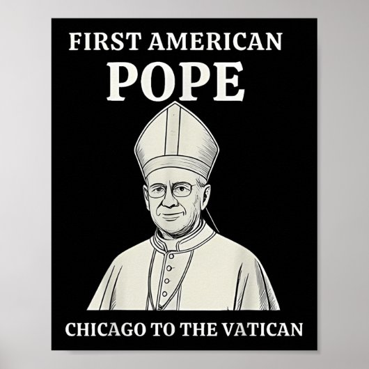 Papst Bobby Chicago - Katholischer Spaß Funny Da P Poster (Vorne)