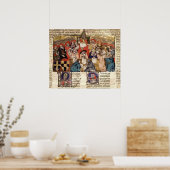 Papst Boniface VIII unter dem Vorsitz eines Poster (Küche)